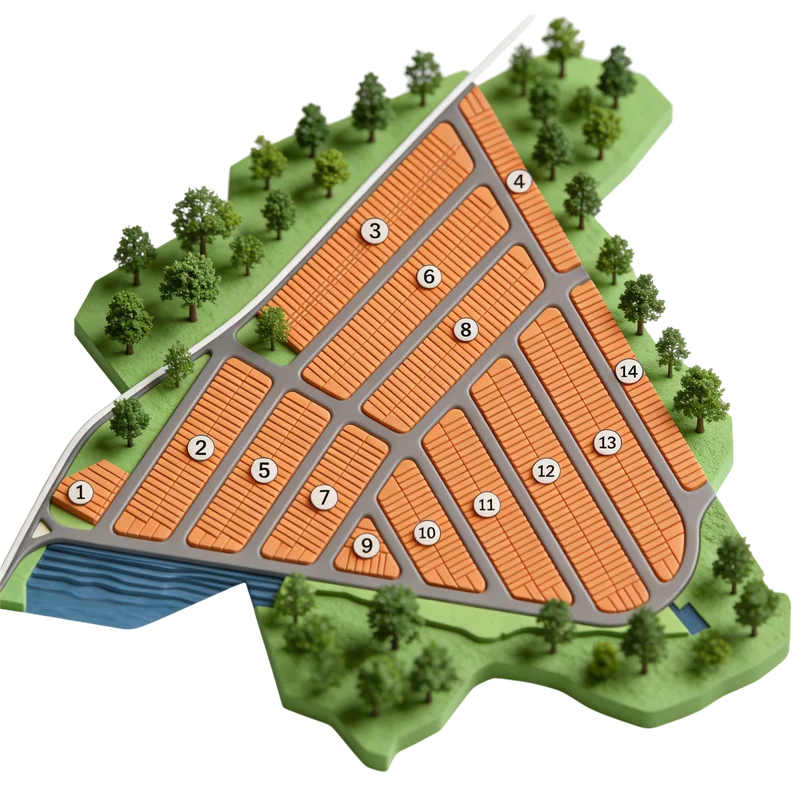 Mapa do Loteamento Alto do Bosque